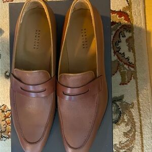 New 9.5 authentic leather Barneys New York men’s shoes. Slip on Brown